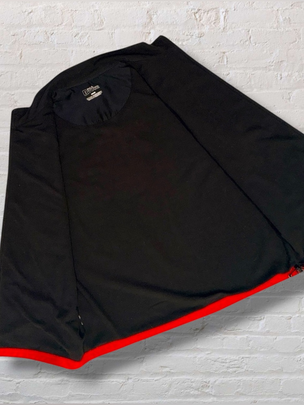 PGA Tour Mens Vest Medium Red Black Full Zip Golf Performance Fleece-Lined - Picture 7 of 8